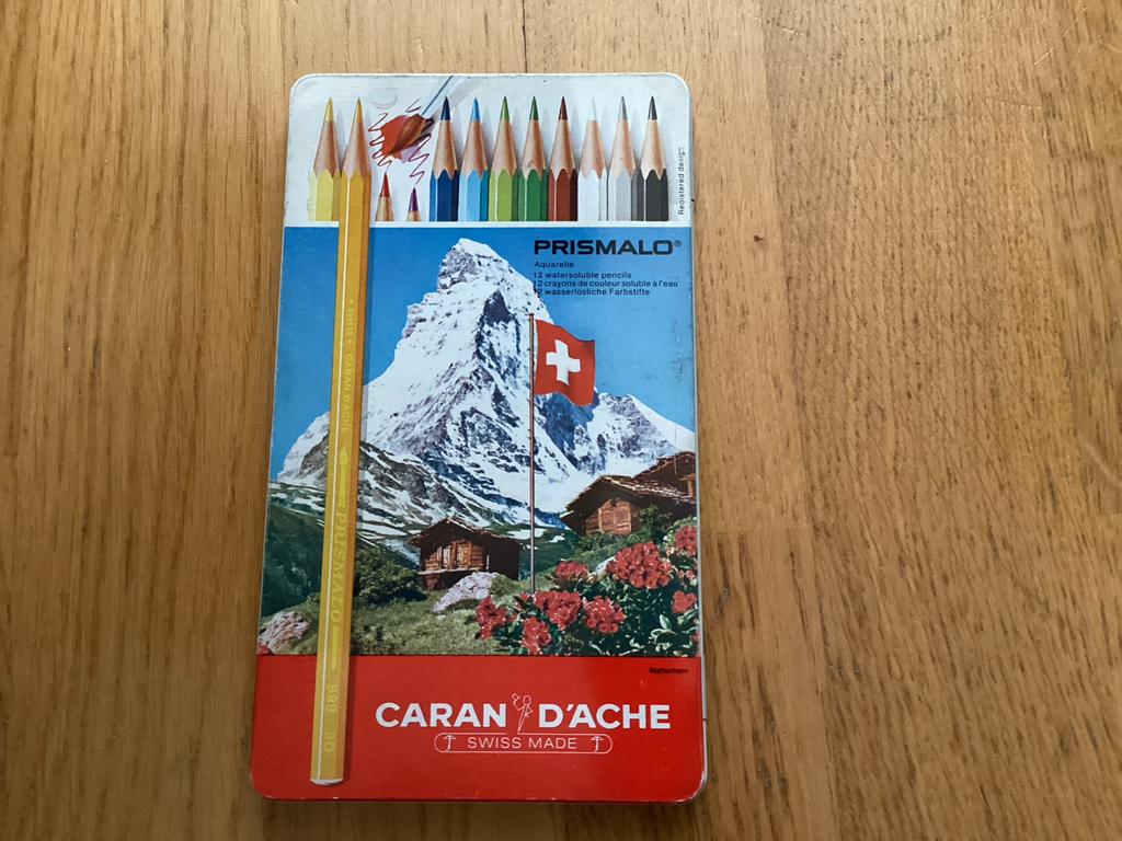 Vintage Caran d'Ache Prismalo aquarelpotloden set, Ophalen of Verzenden, Potlood of Stift