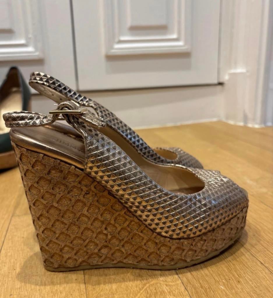 Jimy Choo sleehakken maat 36, Ophalen of Verzenden, Gedragen, Overige kleuren, Sandalen of Muiltjes