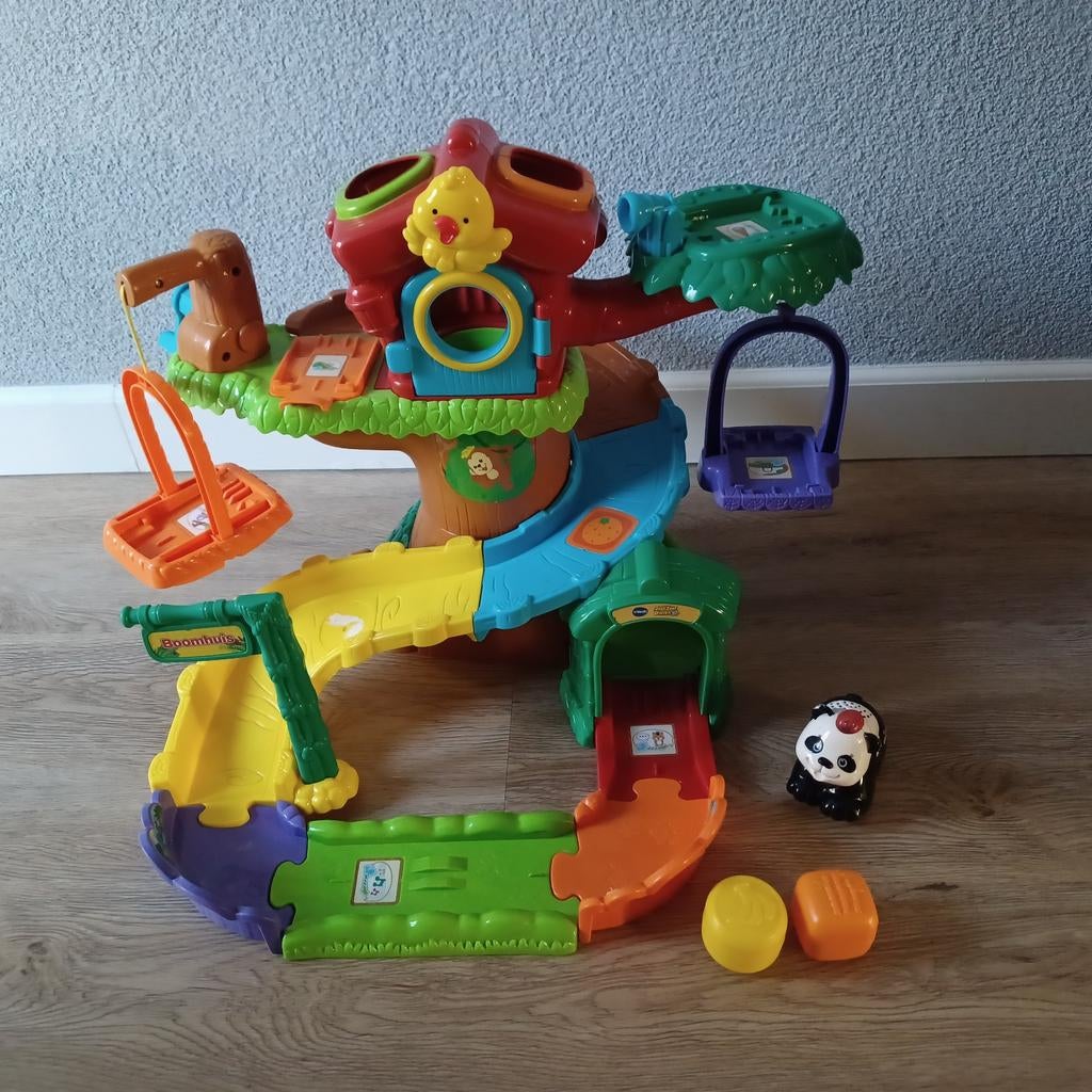 VTech Zoef Zoef Dieren Boomhuis Speelset met Panda, Ophalen of Verzenden, Gebruikt, Overige typen, Met wieltjes