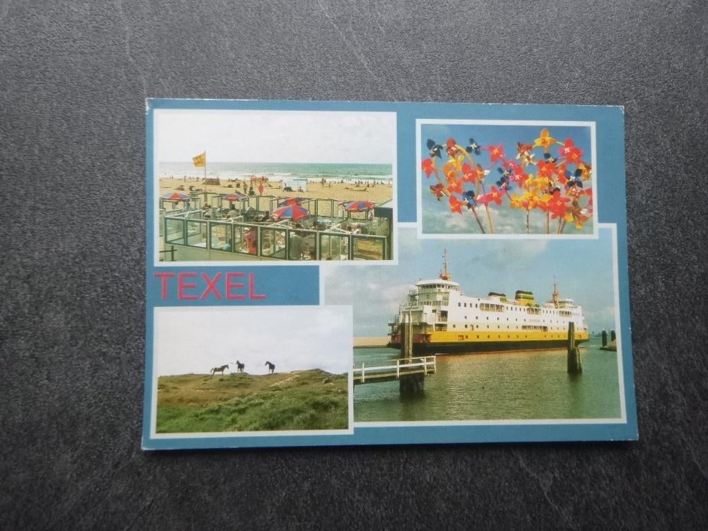 Texel, strand/boot, Verzenden, 1980 tot heden, Gelopen, Waddeneilanden