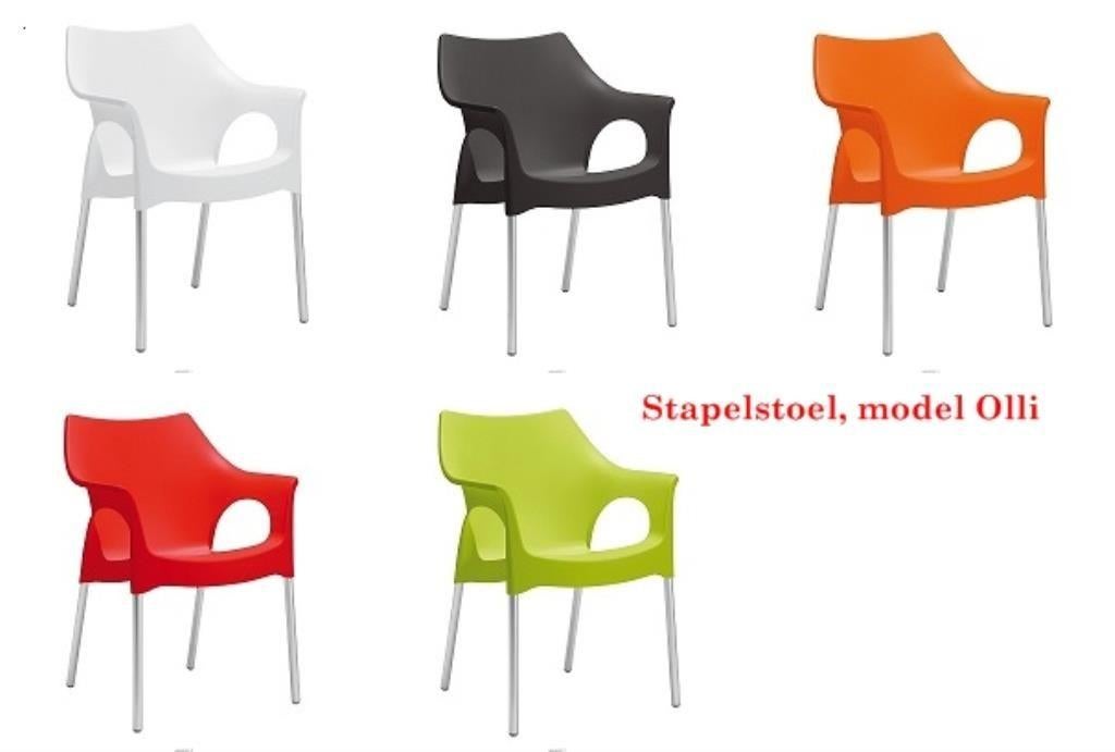 Stapelbare design kuipstoel, terras, model Olli  379, Ophalen of Verzenden, Nieuw, Kunststof, Vijf, Zes of meer stoelen