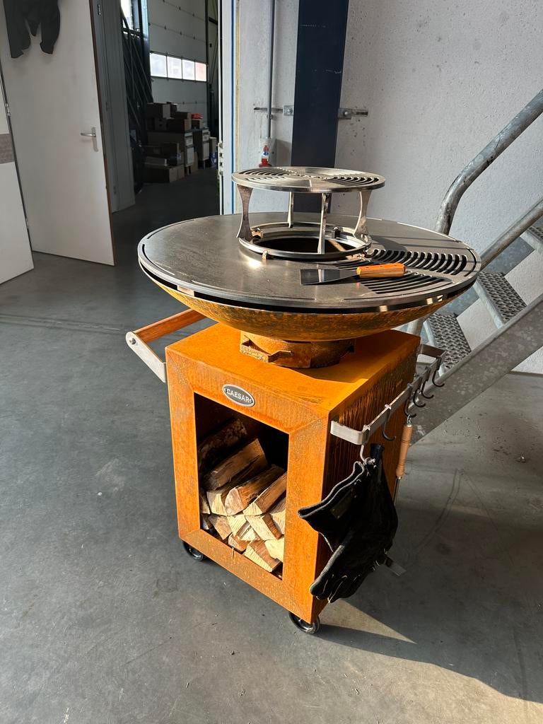 Caesar BBQ Cortenstaal 80cm - Buitenkeuken Grill, Ophalen of Verzenden, Nieuw, Met accessoires