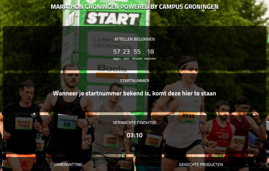 Ter overname: Startbewijs marathon Groningen 31 mei, Overige merken, Overige typen, Nieuw, Ophalen of Verzenden