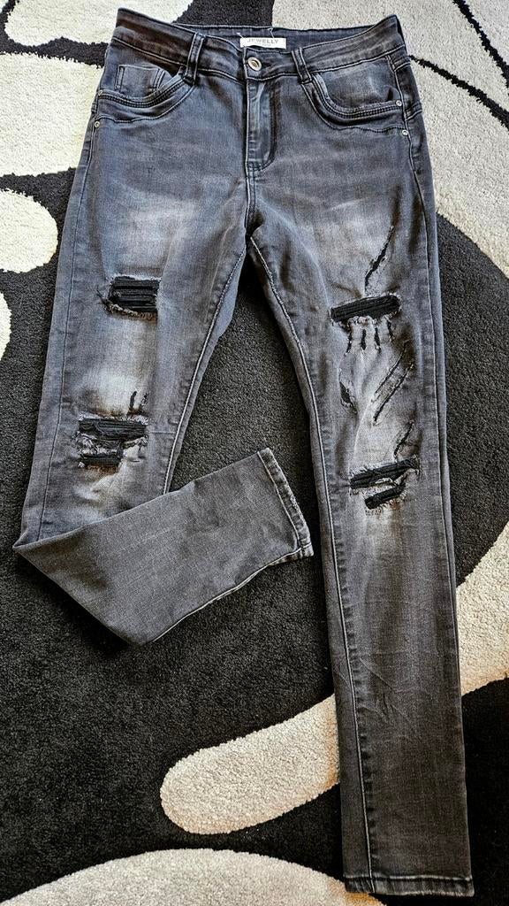 Jewelly Comfortabele Baggy Ripped Stretch Jeans XS/34, Jewelly, Ophalen of Verzenden, Gedragen