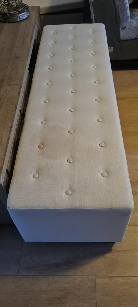 Bankje, Beige, Tweepersoons, 140 cm, 190 cm of minder