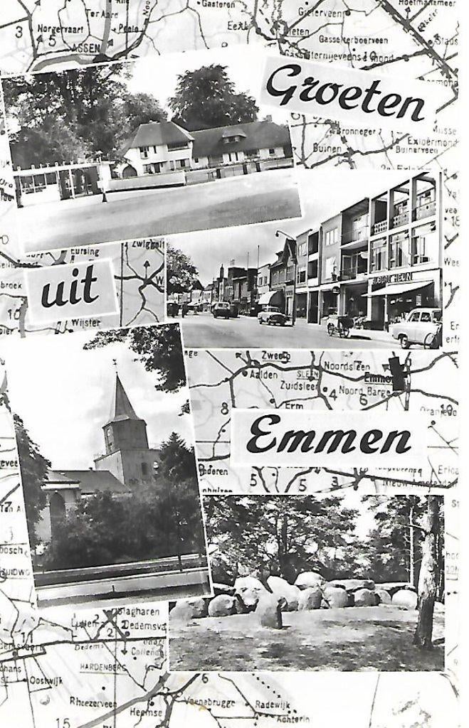 Emmen- -4-luik., Verzenden, 1960 tot 1980, Gelopen, Drenthe