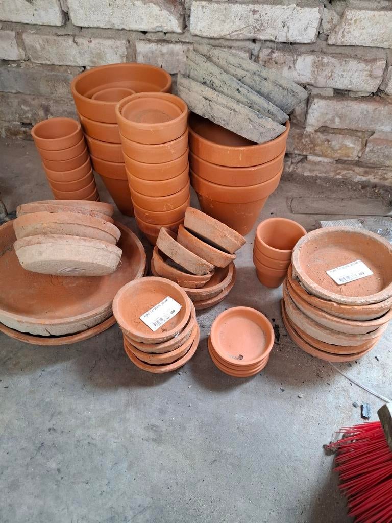 Diverse bloempotten en bonsaipotten - Terracotta, Tuin en Terras, Bloempotten, Gebruikt, Binnen, Ophalen of Verzenden, Overige vormen