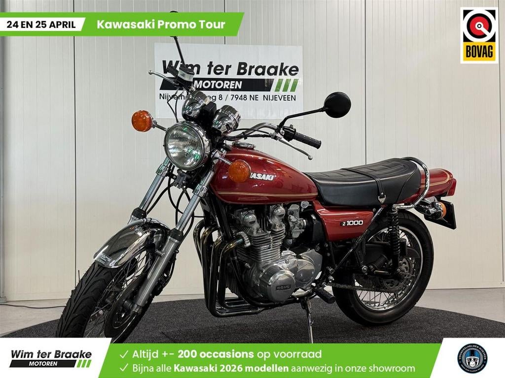 Kawasaki Z 1000 (bj 1978) 59,475 km, 4 cilinders, Motorrijbewijs A, Bedrijf, Onbekend