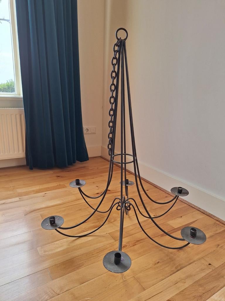 Kaarsenkandelaar hangende kandelaar, Huis en Inrichting, Ophalen, Gebruikt, Metaal, Klassiek