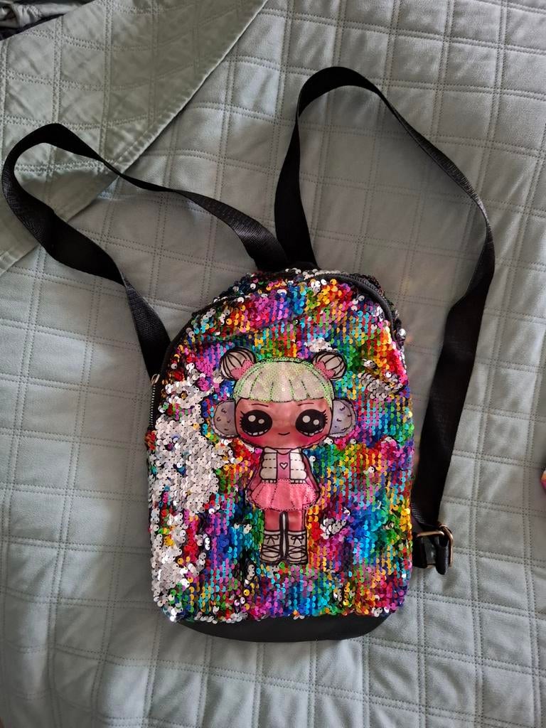 L.O.L. Surprise! rugzak/ L.O.L. regenboog rugzak met paillet, Ophalen of Verzenden, Zo goed als nieuw, Rugtas