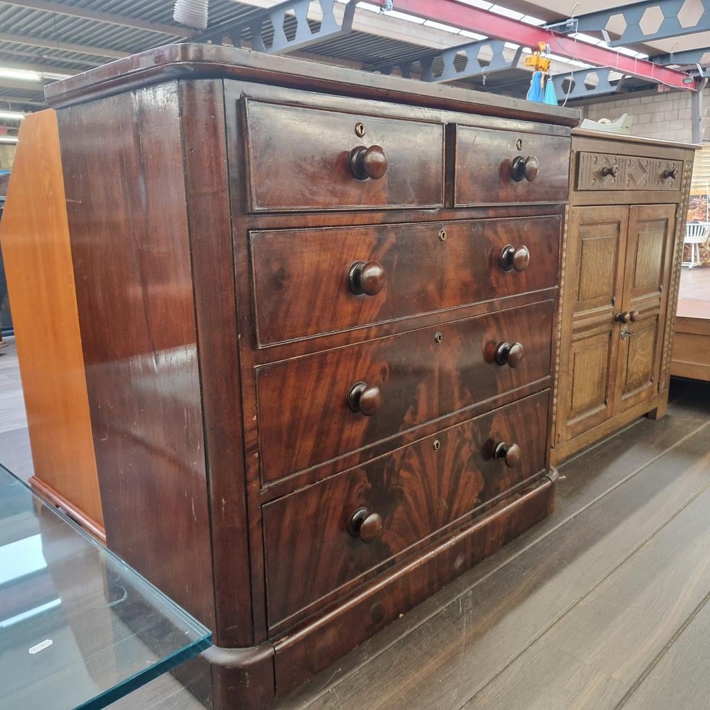 Antieke Ladenkast, Gebruikt, 100 tot 150 cm, 5 laden of meer, Example address 123