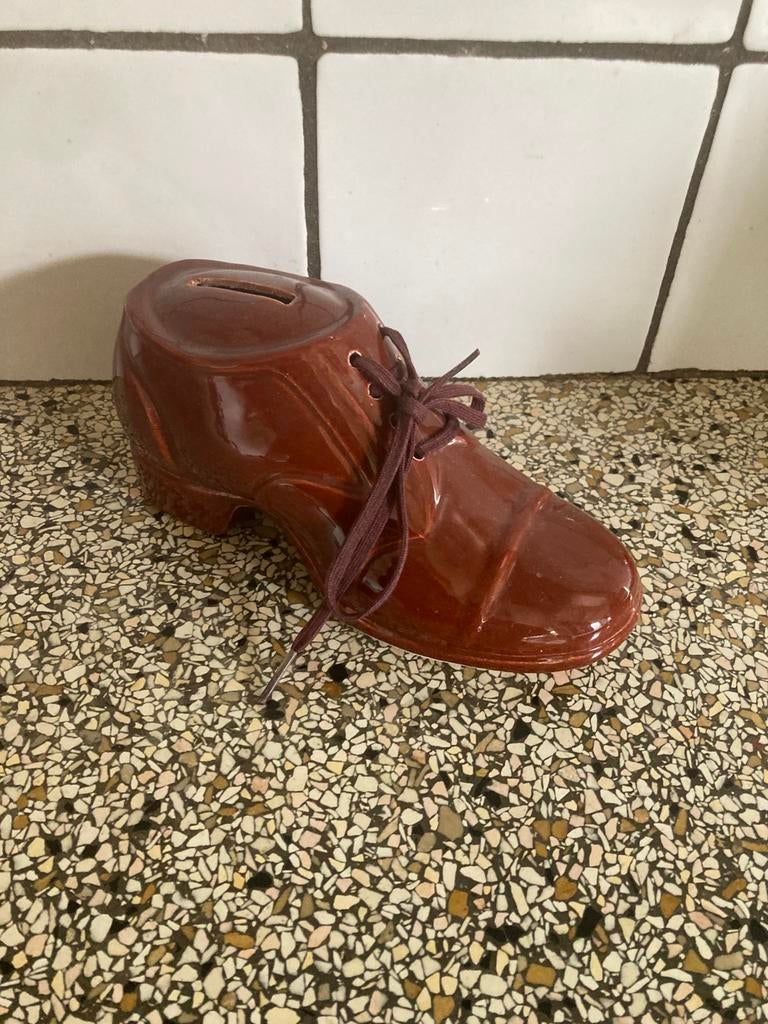 Spaarpot schoen, Ophalen of Verzenden, Zo goed als nieuw, Steen, Aardewerk of Keramiek