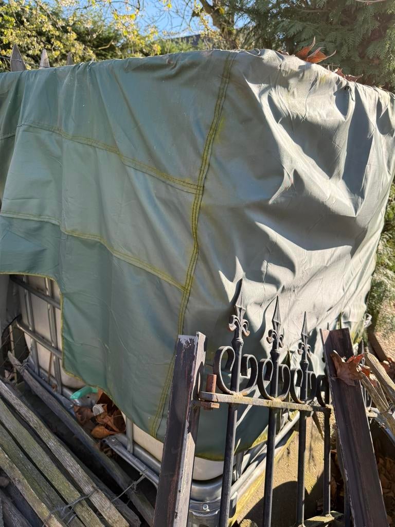 IBC watertank - regenwater - grondwater - met groen jasje, Tuin en Terras, Ophalen of Verzenden, Zo goed als nieuw