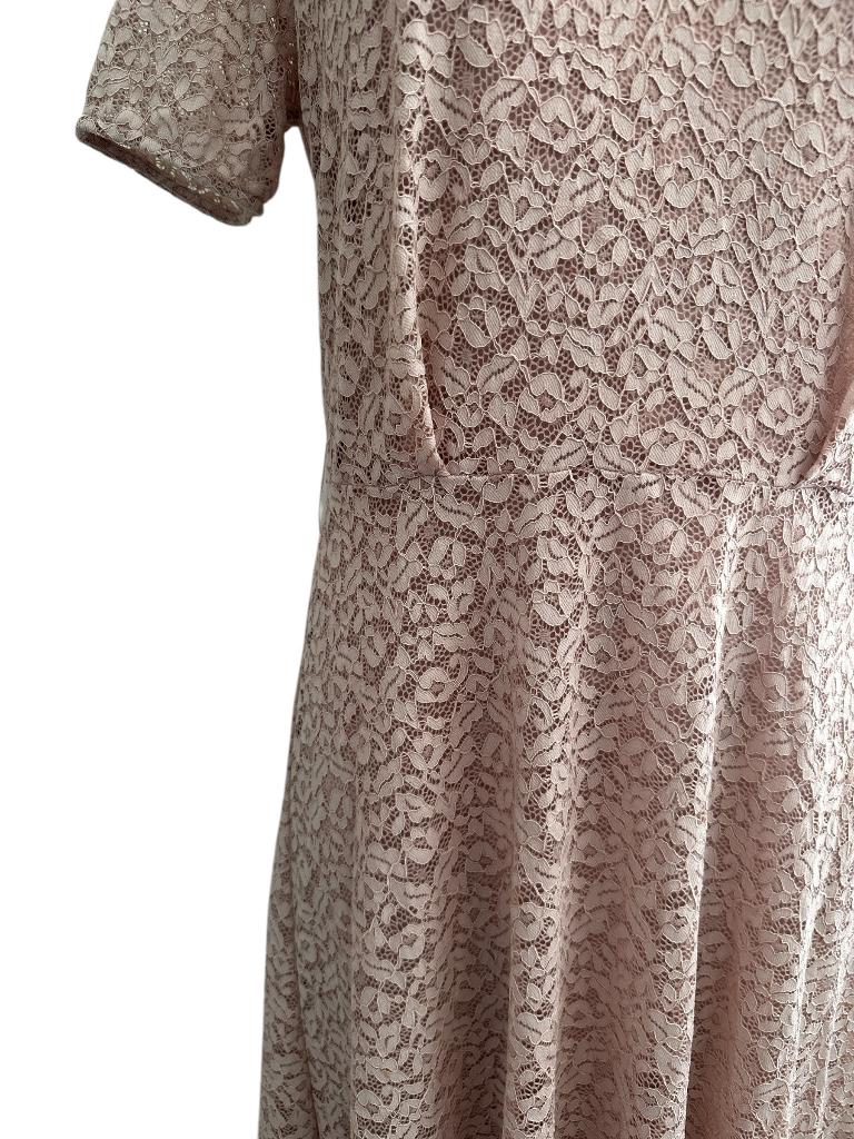 Rosemunde jurk M, Kleding | Dames, Ophalen of Verzenden, Zo goed als nieuw, Roze, Onder de knie