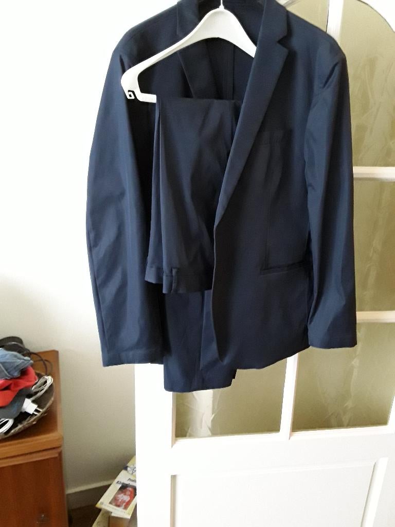 Herenkostuum stretch blauw  (gala), Kleding | Heren, Kostuums en Colberts, Blauw, Maat 56/58 (XL), Zo goed als nieuw, C&A