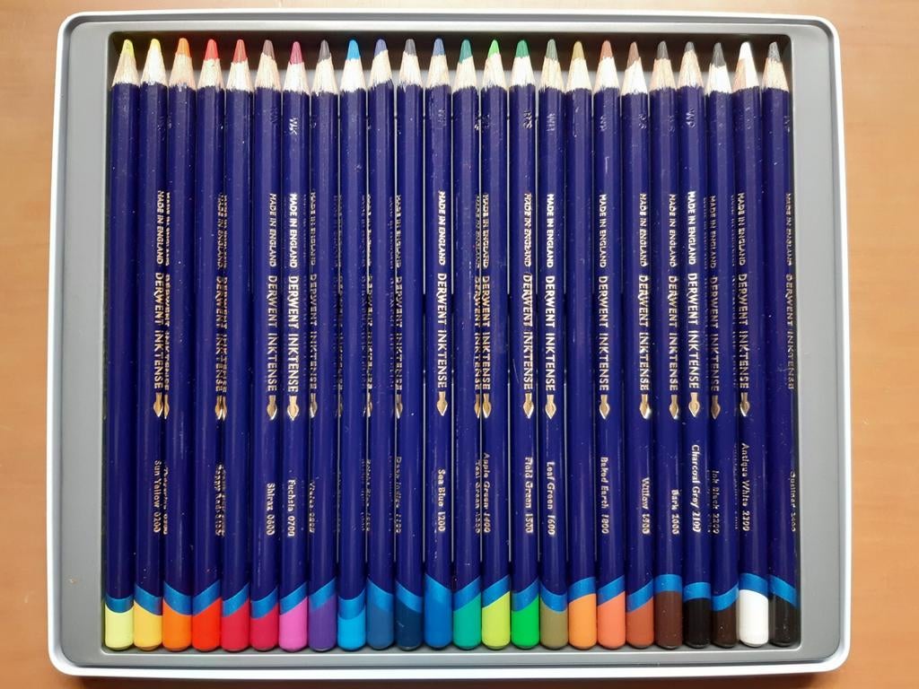 Derwent inktense potloden, set 24 stuks ongebruikt, Ophalen, Nieuw, Potlood of Stift