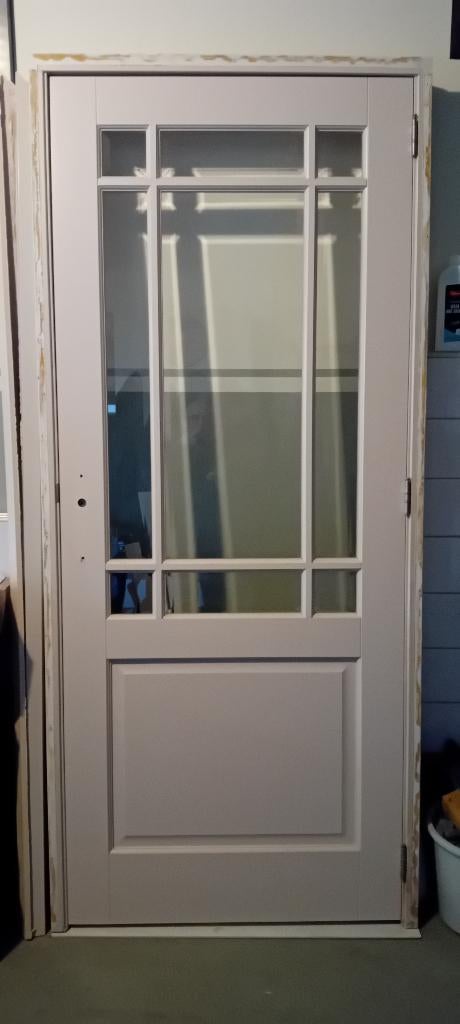 Meranti binnendeur 830 x 2015 mm inclusief kozijn., Ophalen, 80 tot 100 cm, Binnendeur, Zo goed als nieuw