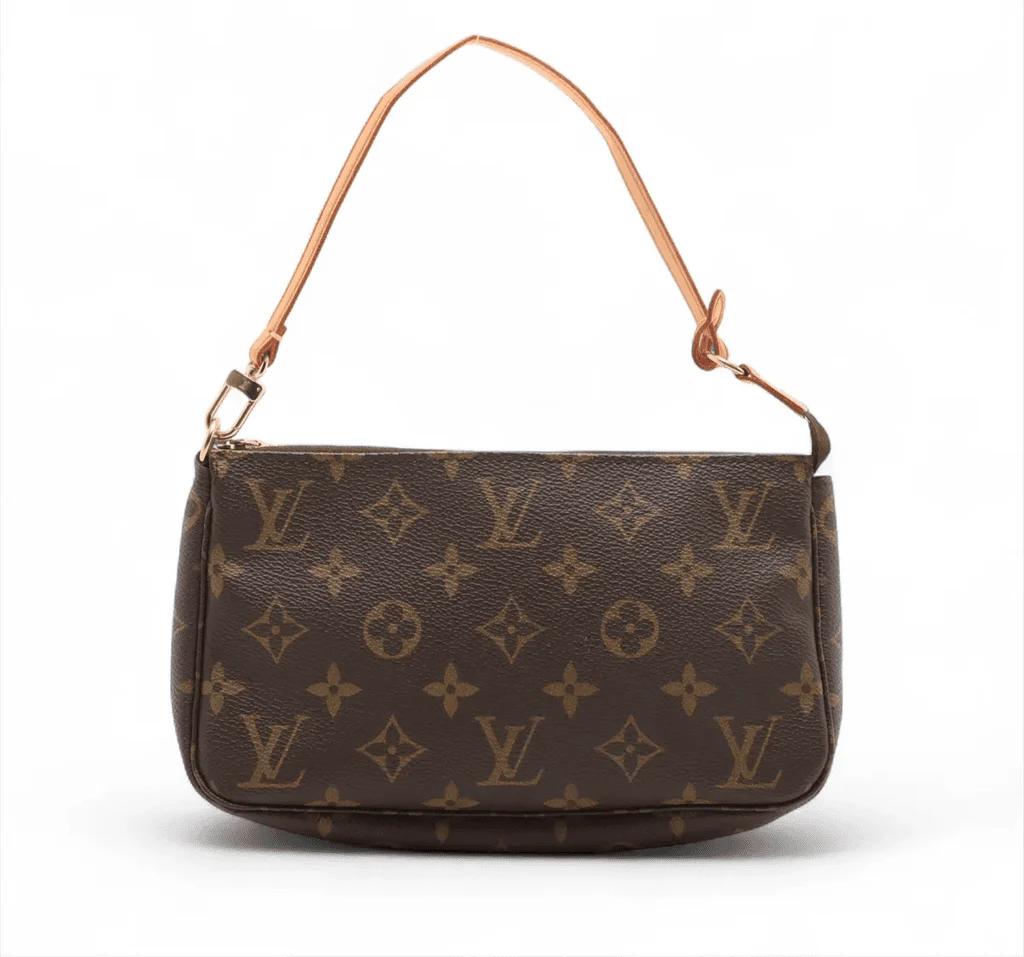 Louis Vuitton Monogram Pochette 21, Sieraden, Tassen en Uiterlijk, Tassen | Damestassen, Verzenden, Zo goed als nieuw, Bruin, Avondtasje