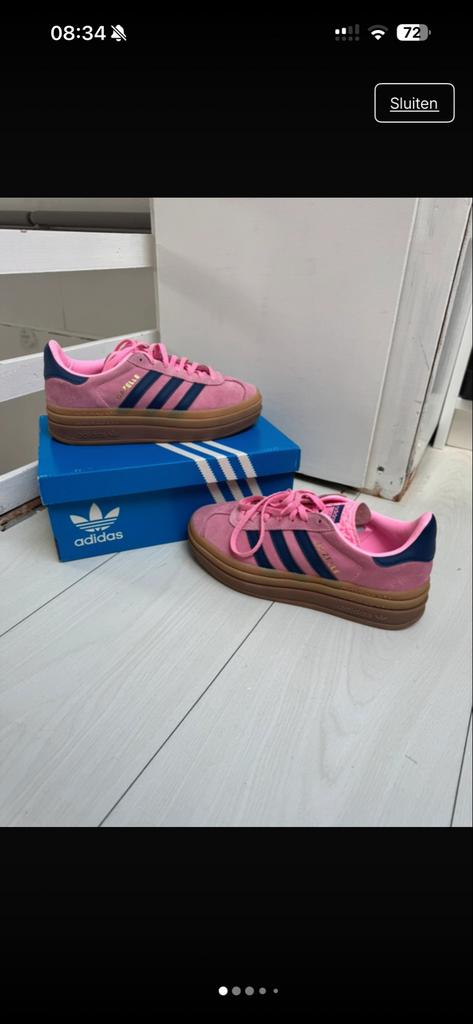 Adidas Gazelle Platform Roze - Zo goed als nieuw, Kleding | Dames, Schoenen, Ophalen of Verzenden, Zo goed als nieuw, Roze, Sneakers of Gympen