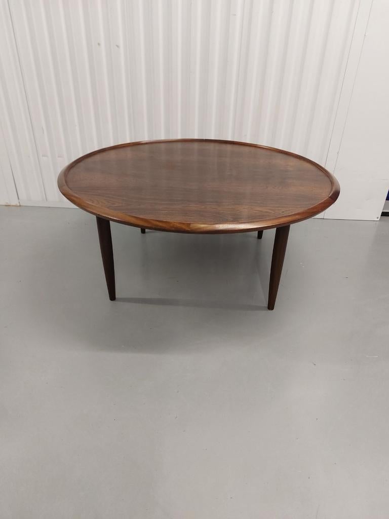 Ronde salontafel jaren 60, Huis en Inrichting, Tafels | Salontafels, Ophalen, Gebruikt, 50 tot 100 cm, Rond