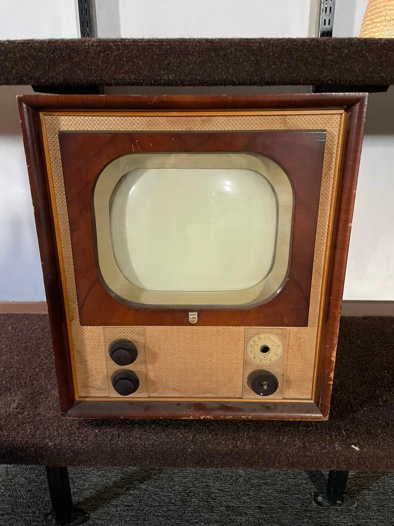Nostalgische oude Philips tv uit jaren 50, Ophalen, Gebruikt, Minder dan 40 cm, Philips