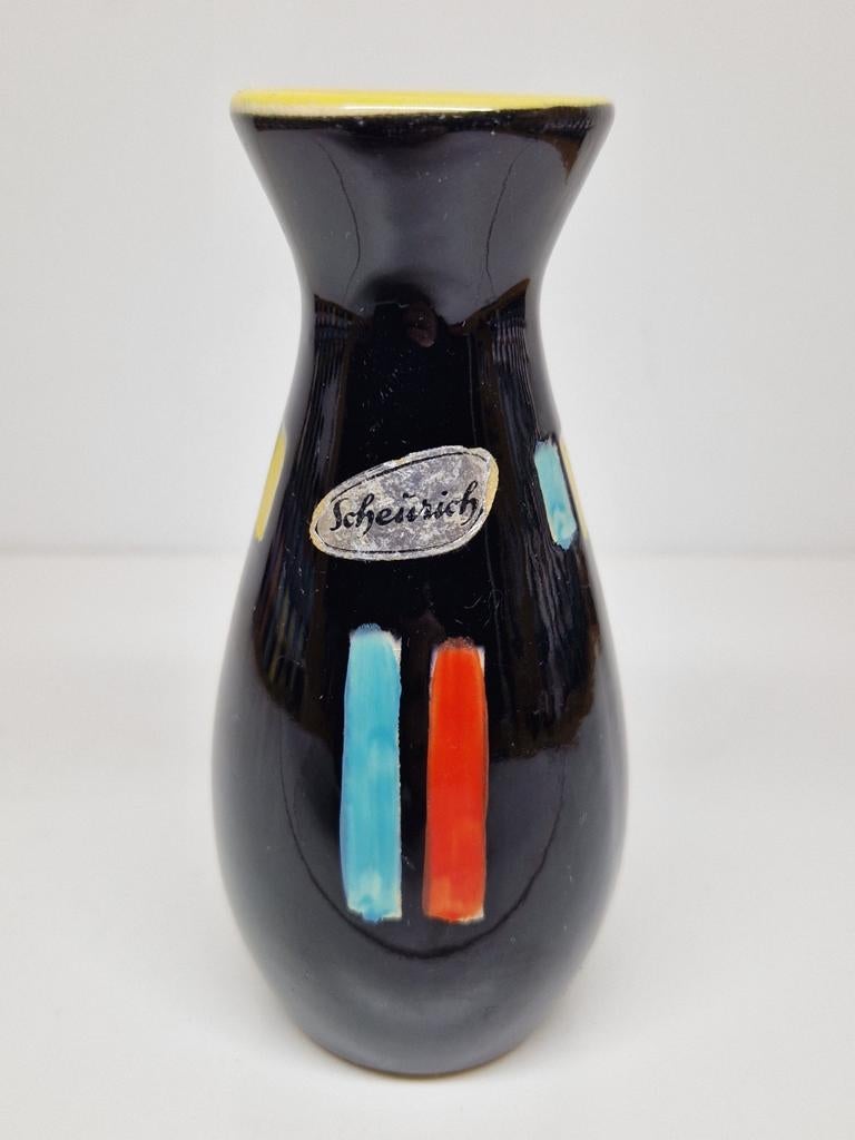 Vintage keramieken vaasje Scheurich West-Duitsland., Ophalen of Verzenden