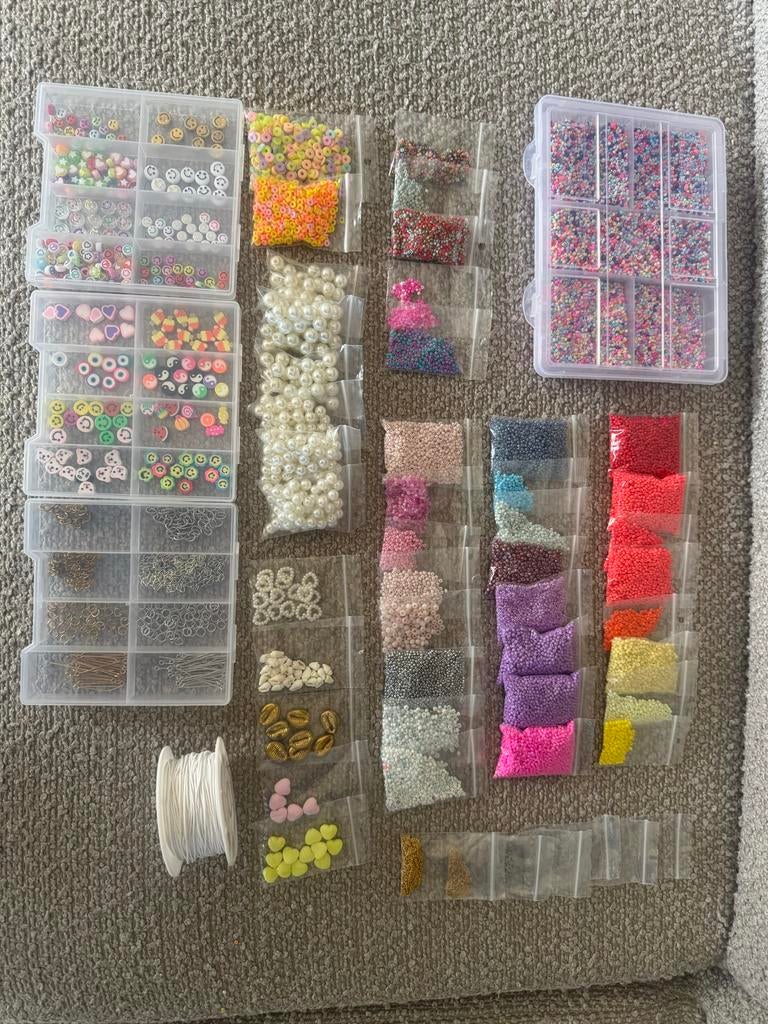 Grote set kralen en benodigdheden voor sieraden maken, Hobby en Vrije tijd, Kralen en Sieraden maken, Ophalen of Verzenden, Nieuw