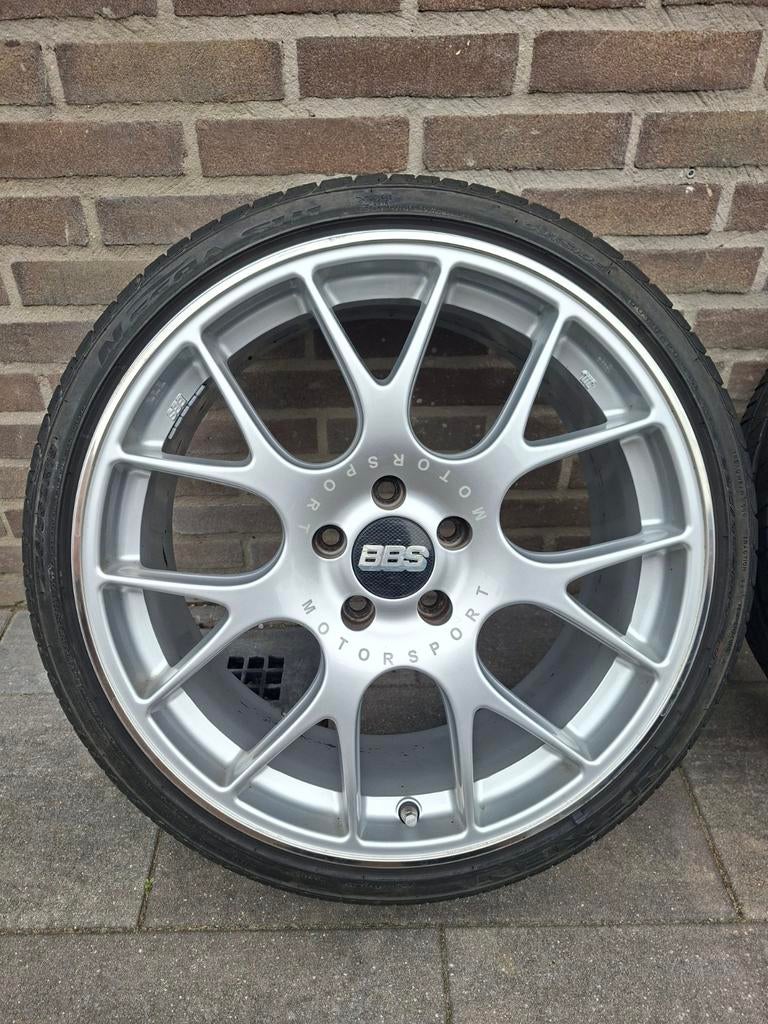 Originele BBS CH Motorsport 19 inch velgen met banden, Banden en Velgen, Ophalen, 19 inch, Zomerbanden