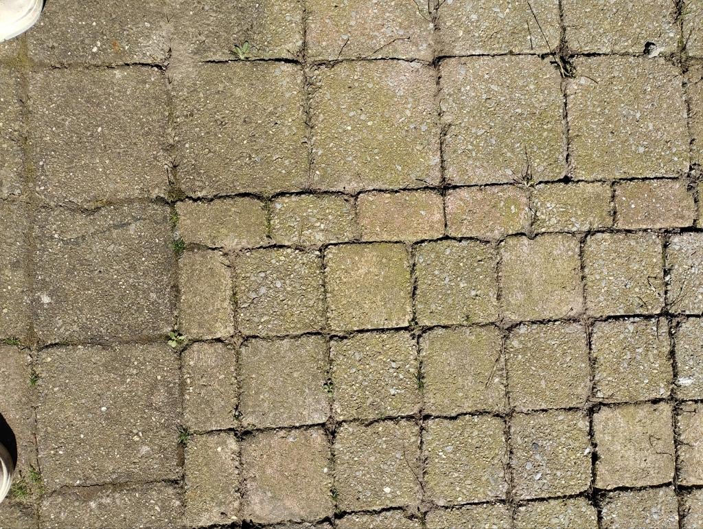 Gratis koppelstones af te halen (ca. 52,5 m2), Tuin en Terras, Tegels en Klinkers, Ophalen, Gebruikt, Klinkers, 10 m² of meer