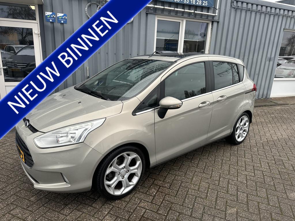 Ford B-MAX 1.0 EcoBoost Titanium panoramadak (bj 2013), Auto's, Ford, Voorwielaandrijving, Euro 5, 101 pk, Leder en Stof