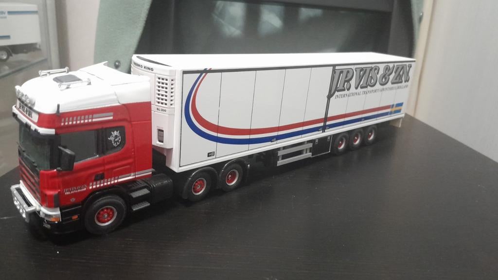 Tekno Scania 4 serie J.P. Vis, Ophalen of Verzenden, Gebruikt, Bus of Vrachtwagen