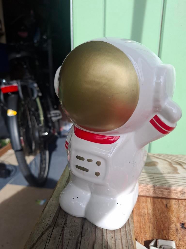 Vintage Keramieken Astronaut Spaarpot - ca. 20 cm, Ophalen of Verzenden