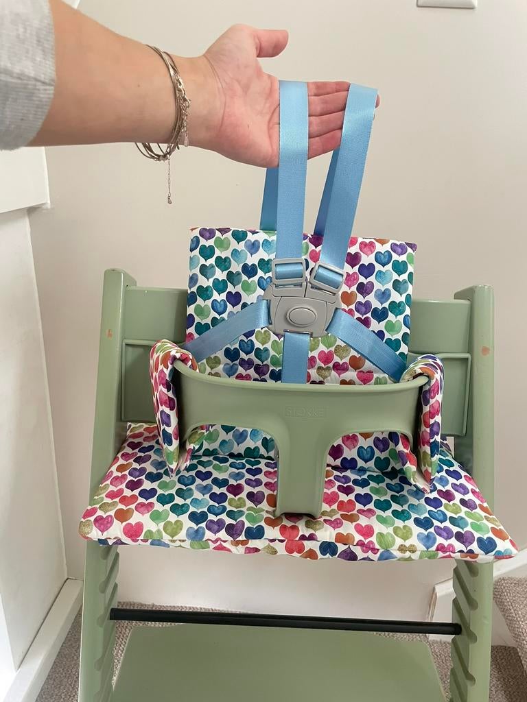 Nieuw blauw Harnas tuigje compatibel Stokke Tripp Trapp, Kinderen en Baby's, Kinderstoelen, Nieuw, Meegroeistoel, Aanschuifbaar
