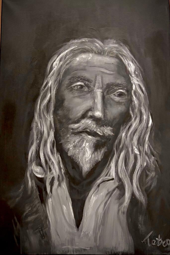 Olieverf schilderij zelfportret Cornelis Le Mair 60 x 90 cm., Ophalen of Verzenden