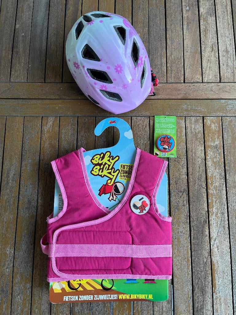 Vest (+ helm) om peuters te leren fietsen zonder zijwieltjes, Ophalen of Verzenden, Zo goed als nieuw