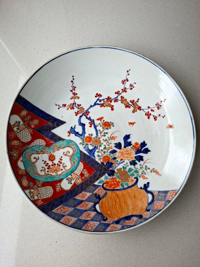 Antieke porceleinen Imari schaal., Ophalen of Verzenden