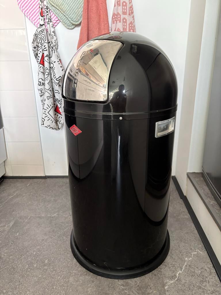 Wesco Pushboy Prullenbak Zwart - Alleen Ophalen, Ophalen, Gebruikt, 40 liter of meer, Metaal