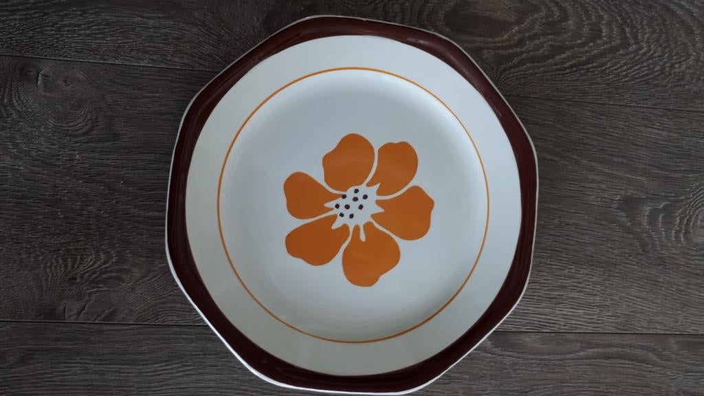 Vintage gebaksbord Ironstone giovanni valdarno, Huis en Inrichting, Ophalen, Glas, Overige stijlen