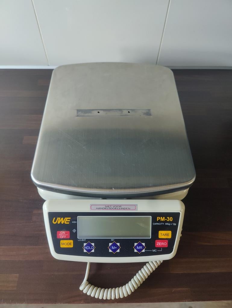 UWE PM-30 Digitale Weegschaal 30kg x 10g, Ophalen, Fijner dan 1 gram, Minder dan 10 kg