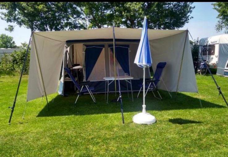 Gerjak Tago Settler vouwwagen – nette staat – 4-persoons, Caravans en Kamperen, Ophalen, Aanwezig, Grijs, Tot en met 4