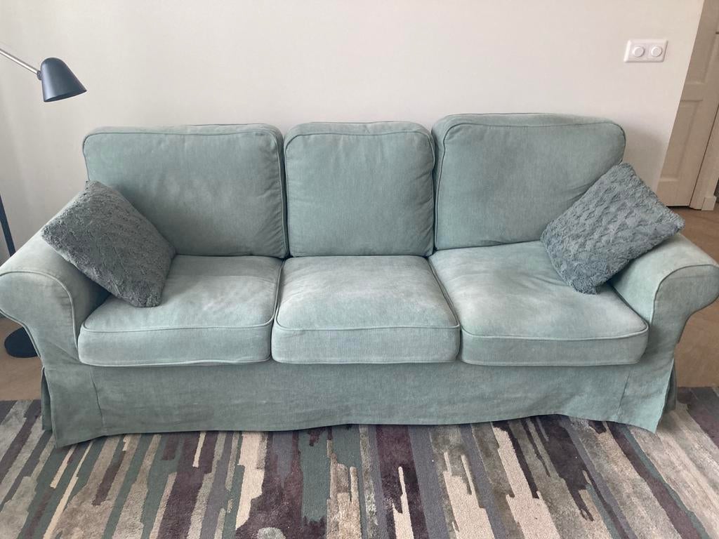 IKEA Ektorp 3-zitsbank, groen, Huis en Inrichting, Ophalen, Gebruikt, 150 tot 200 cm, Driepersoons