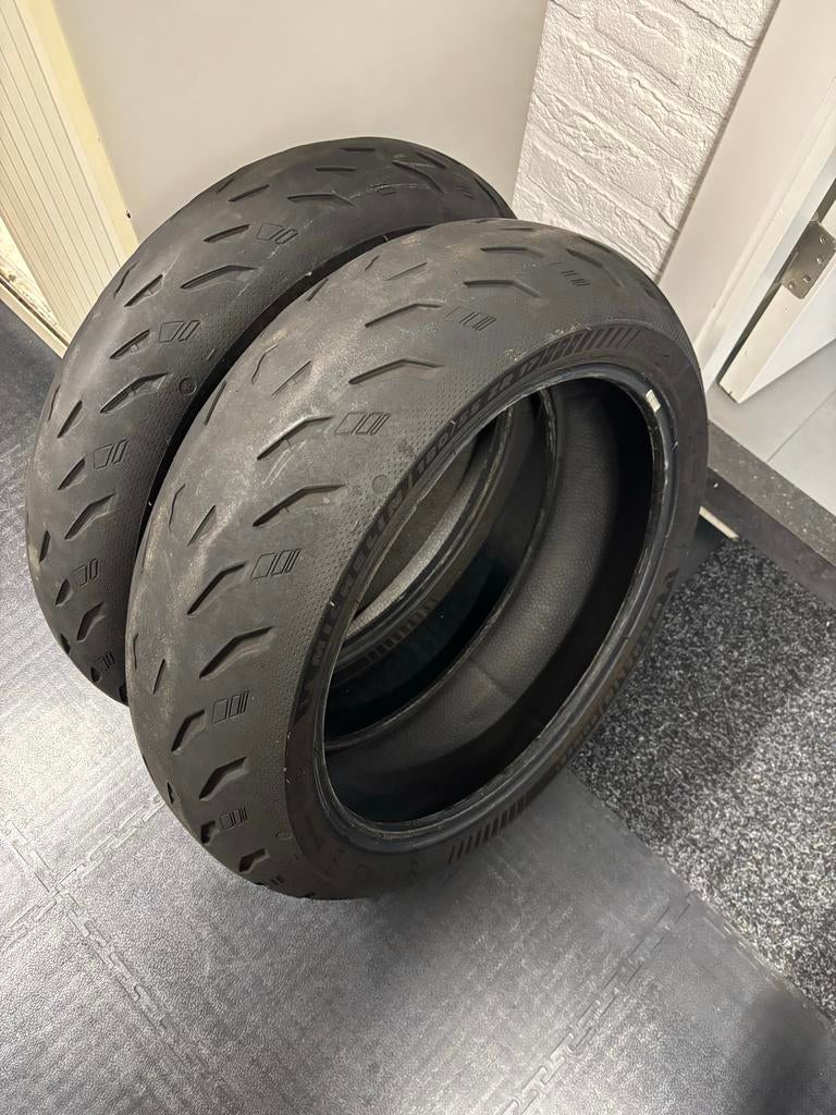 Michelin Power 5 bandenset 120/70 en 180/55 ZR17 DOT 2019, Motoren, Onderdelen | Overige, Ophalen of Verzenden, Gebruikt