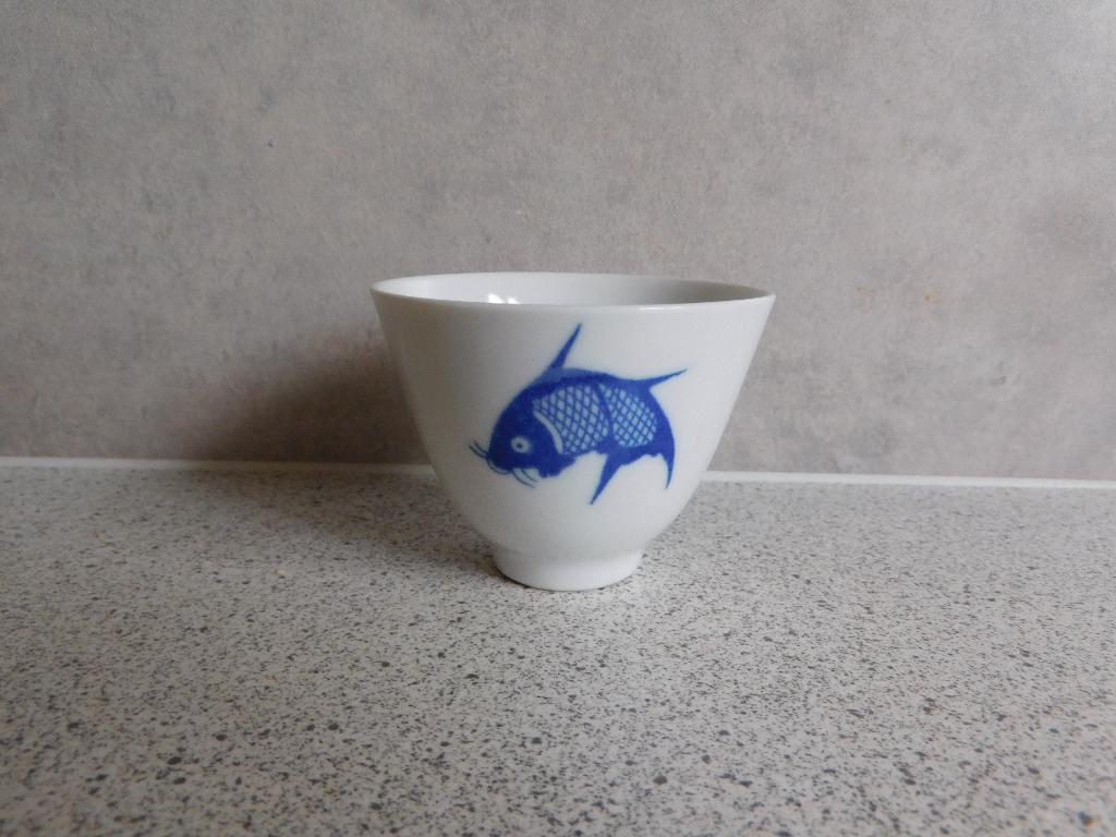 Rijstkom 7,5x6 cm. Koi Blauw, Ophalen of Verzenden