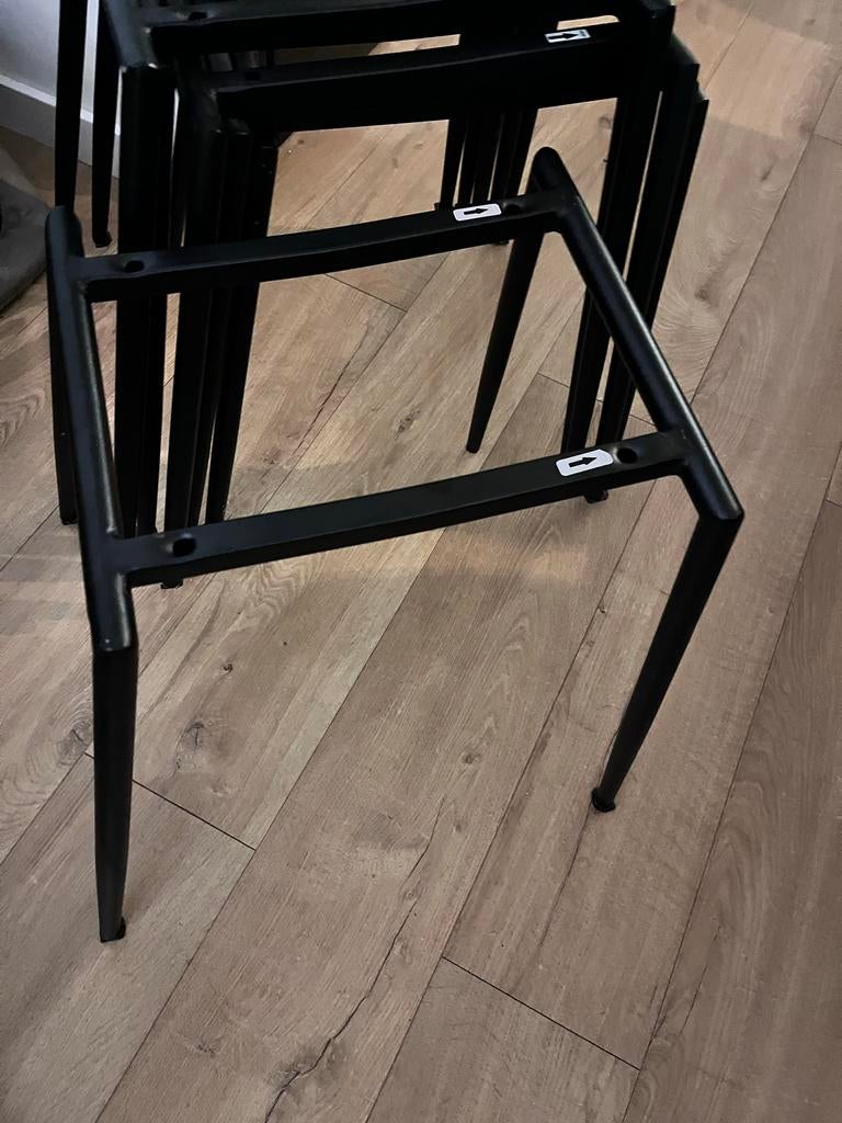 Stoelpoten - Set van 6, Ophalen, Gebruikt, Zwart, Metaal