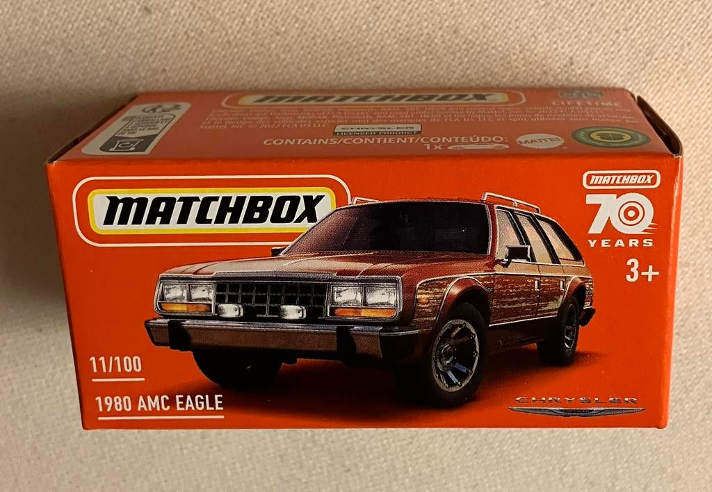 Matchbox 1980 AMC Eagle ongeopend power grabs, Ophalen of Verzenden, Nieuw, Auto