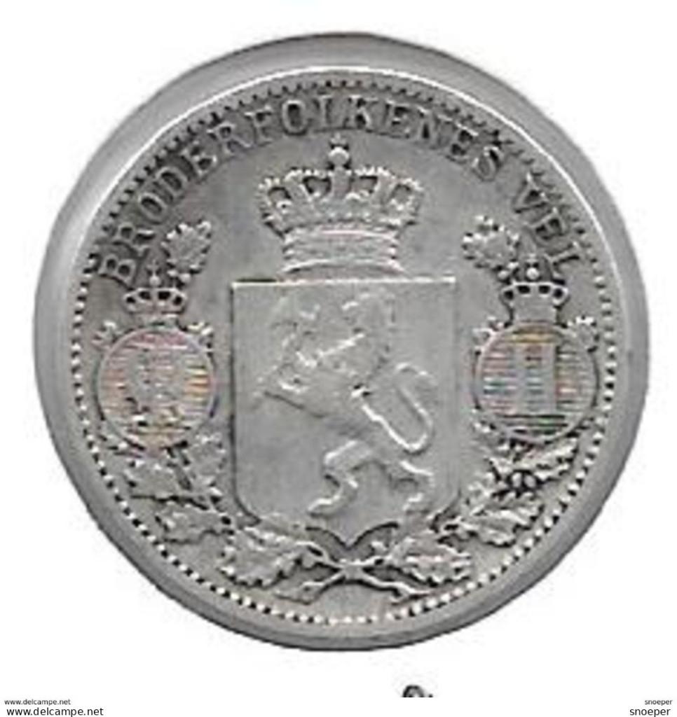 norway 25 ore 1902 km 360 vf+ catalog val 2016 = 52,00$, Verzenden, Overige landen, Losse munt