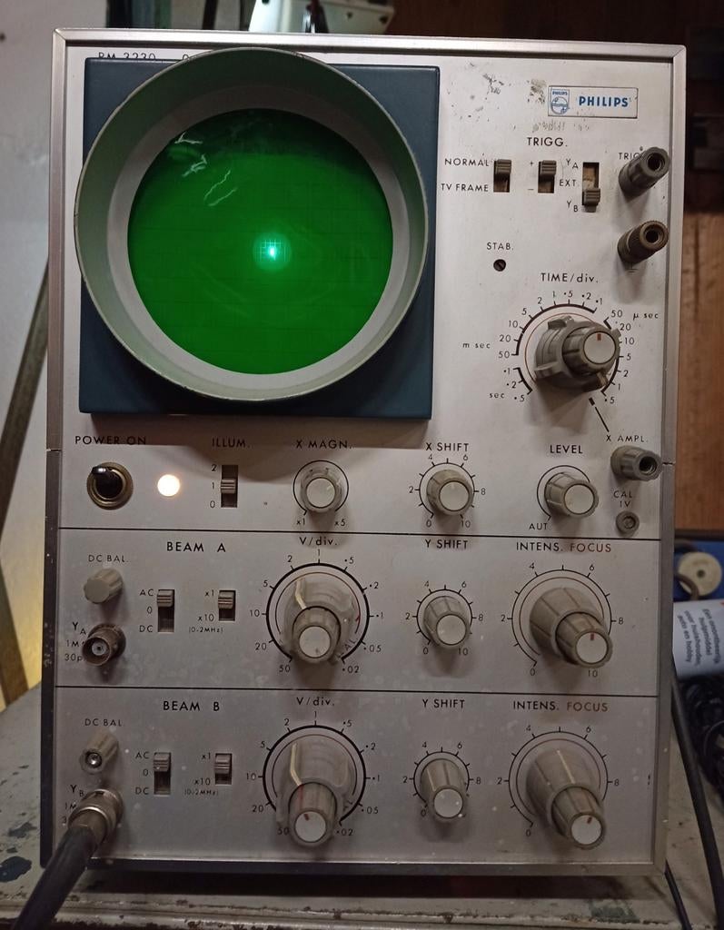 Dubbelstraal oscillograaf Philips PM3230 scope oscilloscoop, Doe-het-zelf en Verbouw, Ophalen of Verzenden