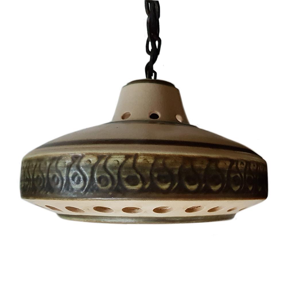 Vintage hanglamp keramiek handgemaakt, Huis en Inrichting, Overige materialen, Gebruikt, -, -