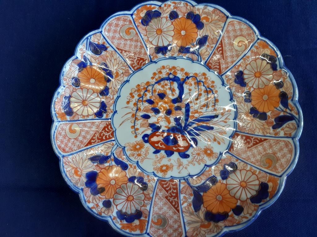 Antieke imari schotel, Ophalen of Verzenden