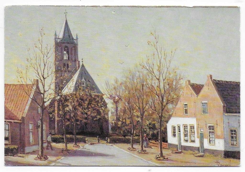 Eemnes Dorpsgezicht Gelopen Ansichtkaart (B2671 ), Ophalen of Verzenden, 1980 tot heden, Gelopen